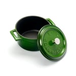 Lava Metal Döküm Mini Tencere, 10 cm, 0.35 L Hacim, Yeşil