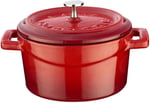 Lava Metal Döküm Mini Tencere, 10 cm, 0.35 L Hacim, Kırmızı
