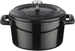 Lava Metal Döküm Mini Tencere, 10 cm, 0.35 L Hacim, Siyah