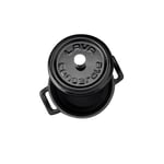 Lava Metal Döküm Mini Tencere, 10 cm, 0.35 L Hacim, Siyah