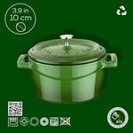 Lava Metal Döküm Mini Tencere, 10 cm, 0.35 L Hacim, Yeşil