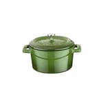 Lava Metal Döküm Mini Tencere, 10 cm, 0.35 L Hacim, Yeşil