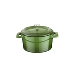 Lava Metal Döküm Mini Tencere, 10 cm, 0.35 L Hacim, Yeşil