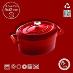 Lava Metal Oval Mini Tencere, Kırmızı