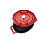 Lava Metal Oval Mini Tencere, Kırmızı