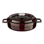 Lava Metal Premium Serisi - Döküm Çok Amaçlı Tencere, Yuvarlak, 24 cm, Majolik Mor