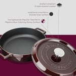 Lava Metal Premium Serisi - Döküm Çok Amaçlı Tencere, Yuvarlak, 28 cm, Majolik Mor