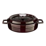 Lava Metal Premium Serisi - Döküm Çok Amaçlı Tencere, Yuvarlak, 24 cm, Majolik Mor
