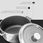 Lava Metal Premium Serisi - Döküm Yuvarlak Tencere, 28 cm, Majolik Gri
