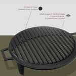 Lava Metal Silikon Kulplu Döküm Mangal Izgarası,22x32 | Demir Döküm Cam Emaye Kaplama