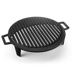 Lava Metal Silikon Kulplu Döküm Mangal Izgarası,22x32 | Demir Döküm Cam Emaye Kaplama