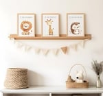 LAVEMA Çocuk poster seti, DIN A4 (21 x 30 cm) bebek odası için duvar dekorasyonu, iddialı resimler, duvar posteri, erkek çocuk duvar posteri, hayvan resimleri,