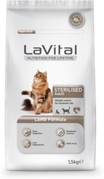 Lavital Kuzulu Kısırlaştırılmış Kedi Maması 1.5kg - Seçenekler: 1.5 kg, 1.5 kg (2 paketi), 1.5 kg (3 paketi), 12 kg...