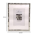 Lawrence Frames Bambu Tasarım Metal Çerçeve, 8x10, Mat 5x7, Gümüş