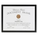 Lawrence Frames Black Wood Certificate Picture Frame, Gallery Collection, 22cm by 28cm - Seçenekler: 2.5x3.5, 4x5, 4x6, 6x8, 8x10, 8x12, 8.5x11