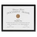 Lawrence Frames Black Wood Certificate Picture Frame, Gallery Collection, 22cm by 28cm - Seçenekler: 2.5x3.5, 4x5, 4x6, 6x8, 8x10, 8x12, 8.5x11