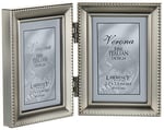 Lawrence Frames Kalay resim çerçevesi, menteşeli, 2 x 3 cm, antik görünüm, inci kenarlı - Seçenekler: 2.5x3.5 Double, 3.5x5, 4x5, 4x6, 4x6 Triple, 5x5...