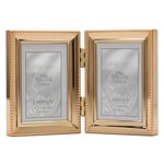 Lawrence Frames Klasik Boncuk Resim Çerçevesi, 2,5x3,5 Çift, Altın, 2 Adet