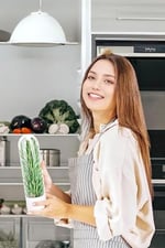 Le Nish Home Taze Tutma Kabı - 2'li Ekonomi Seti - Buzdolabı Organizer, Maydanoz, Dereotu ve Nane Saklama Kabı, Otların ömrünü 3 Kat Uzatan Akıllı Tasarım (BPA Free)