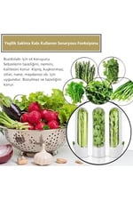Le Nish Home Taze Tutma Kabı - 2'li Ekonomi Seti - Buzdolabı Organizer, Maydanoz, Dereotu ve Nane Saklama Kabı, Otların ömrünü 3 Kat Uzatan Akıllı Tasarım (BPA Free)