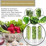 Le Nish Home Taze Tutma Kabı - 2'li Ekonomi Seti - Buzdolabı Organizer, Maydanoz, Dereotu ve Nane Saklama Kabı, Otların ömrünü 3 Kat Uzatan Akıllı Tasarım (BPA Free)