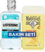Le Petit Marseillais Duş Jeli Vanilya Sütü (250 ml) + Listerine Cool Mint Hafif Tat (250 ml)