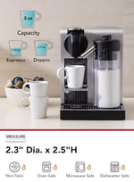 LE TAUCI Espresso Bardakları, Espresso için 3 oz Seramik Espresso Kupaları, Espresso Makinesi ve Kahve Makinesi için Mükemmel Mini Kahve Fincanı, 4'lü Set, Beyaz