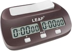 LEAP Satranç saati dijital satranç zamanlayıcı, profesyonel masa oyunları için, alarm fonksiyonlu zamanlayıcı (resmi mağaza) kahverengimsi kırmızı