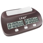 LEAP Satranç saati dijital satranç zamanlayıcı, profesyonel masa oyunları için, alarm fonksiyonlu zamanlayıcı (resmi mağaza) kahverengimsi kırmızı