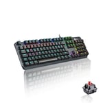 Lecoo GK301 USB Kablolu Red Switch Mekanik Oyuncu Klavyesi - Makro Tuş Atamalı, RGB LED Aydınlatmalı, QWERTY Türkçe Tuş Dizilimi, Gaming Türkçe Q Klavye Metalik Gri