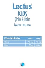 Lectus Kids Çinko & Bakır 60 Saşe Çinko Bisglisinat
