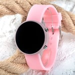 Led Watch Toz Pembe Renk Genç Kız Büyük Çocuk Kol Saati ST-303795