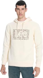 Lee Big Logo Baskılı Kapüşonlu Sweatshirt Sweatshirt Erkek