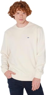 Lee Bisiklet Yaka Erkek Sweatshirt Beyaz XL