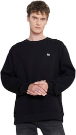 Lee Bisiklet Yaka Erkek Sweatshirt Siyah M