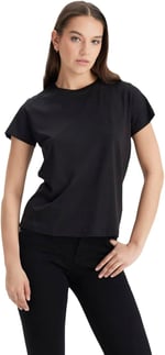 Lee Bisiklet Yaka T-shirt T-shirt Kadın