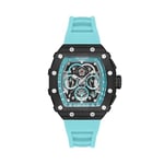 LEE COOPER Erkek Multifonksiyon, 46 mm, Siyah Mavi Mavi