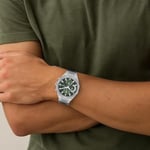 LEE COOPER, GÜMÜŞ KASA, GÜMÜŞ KORDON, YEŞİL KADRAN, MULTİFONKSİYON, QUARTZ, 44MM, 3ATM, ERKEK KOL SAATİ, LC07971.370