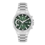 LEE COOPER, GÜMÜŞ KASA, GÜMÜŞ KORDON, YEŞİL KADRAN, MULTİFONKSİYON, QUARTZ, 44MM, 3ATM, ERKEK KOL SAATİ, LC07971.370