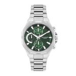 LEE COOPER, GÜMÜŞ KASA, GÜMÜŞ KORDON, YEŞİL KADRAN, MULTİFONKSİYON, QUARTZ, 44MM, 3ATM, ERKEK KOL SAATİ, LC07971.370