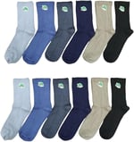 Leement socks Çocuk 12 Çift Bambu Soket Çorap Okul Çorabı Dikişsiz Burun Kaliteli Orta Kalın Asorti -1