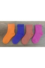 Leement socks Çocuk 4 Çift Kalın Havlu Termal Çorap Burun Dikişsiz Premium Seri Asorti -3