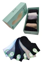 Leement socks Çocuk 6 Çift Yazlık Bambu Patik Çorap Dikişsiz Burun Esnek Asorti -1