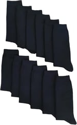 Leement socks Çocuk Okul Çorabı Düz Soket Beyaz Renk 12 Çift Pamuklu Beyaz -1