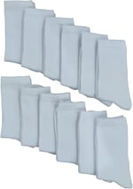 Leement socks Çocuk Okul Çorabı Düz Soket Beyaz Renk 12 Çift Pamuklu Beyaz -1
