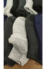 Leement socks Dikişsiz Kışlık Kalın Havlu Patik Çorap 12 Çift Pamuklu Asorti 37-43