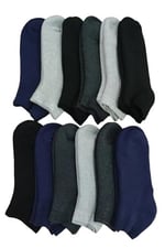 Leement socks Dikişsiz Kışlık Kalın Havlu Patik Çorap 12 Çift Pamuklu Asorti 37-43