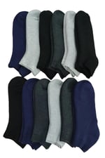 Leement socks Dikişsiz Kışlık Kalın Havlu Patik Çorap 12 Çift Pamuklu Asorti 37-43