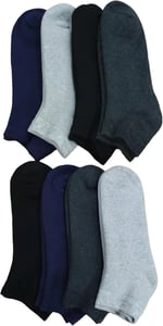 Leement socks Dikişsiz Kışlık Kalın Havlu Patik Çorap 8 Çift Pamuklu Asorti 37-43
