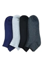 Leement socks Dikişsiz Kışlık Kalın Havlu Patik Çorap 4 Çift Pamuklu Asorti 37-43 37-43